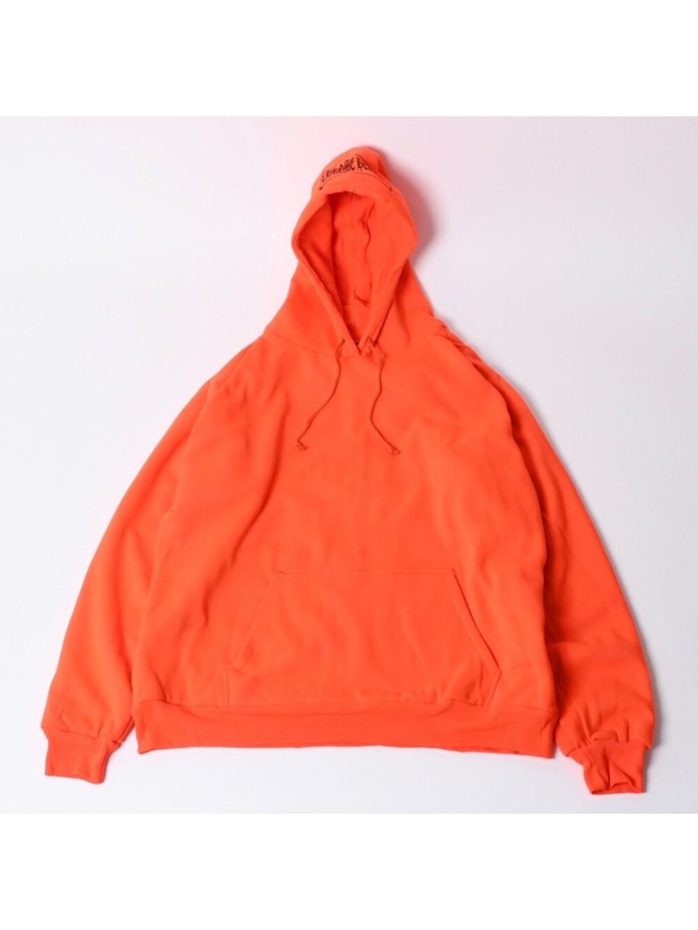 Chrome Hearts Vintage Lining Thermal Hoodie S a Acrylic Orange